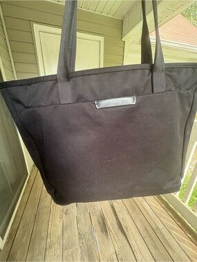 Bellroy Black Canvas Tote with Front Slip Pocket